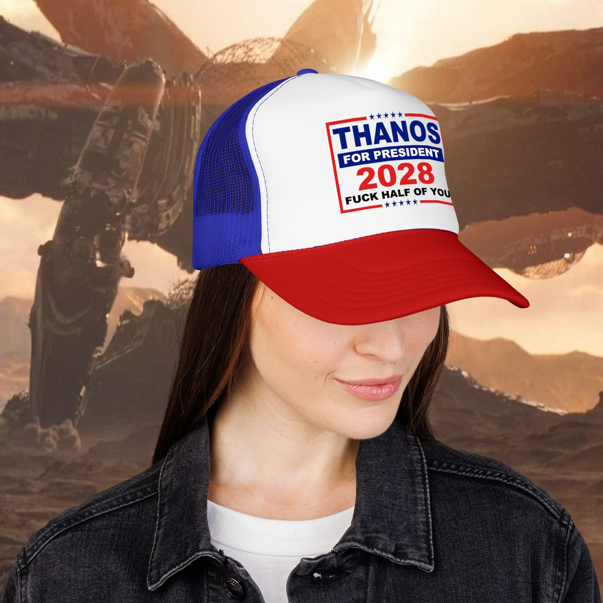 Thanos for President 2028 Bipartisan Foam Trucker Hat