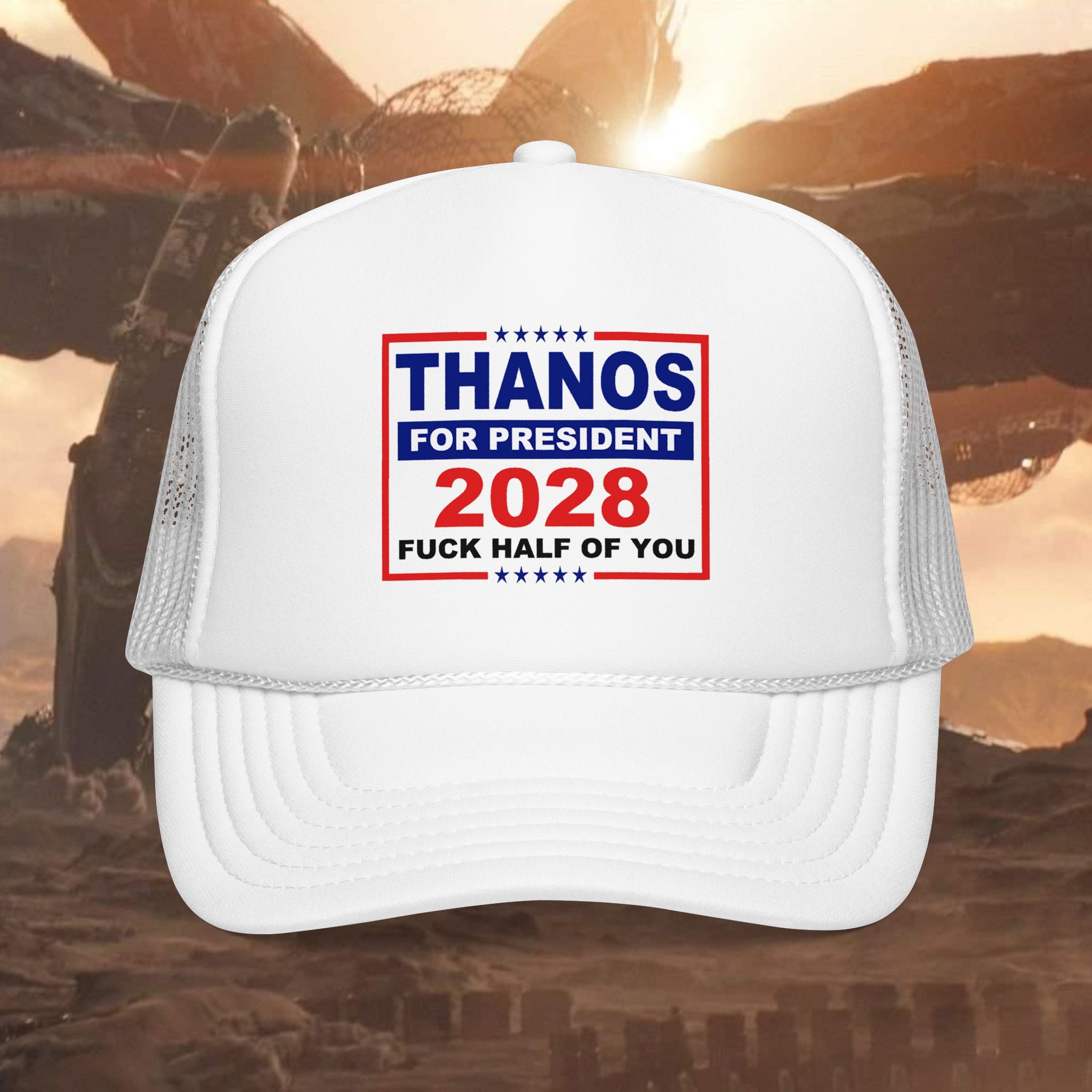 Thanos for President 2028 Bipartisan Foam Trucker Hat