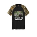 I Believe In Sasquatch - I Want To Believe - Woodland Camo Bigfoot Cryptid Tee