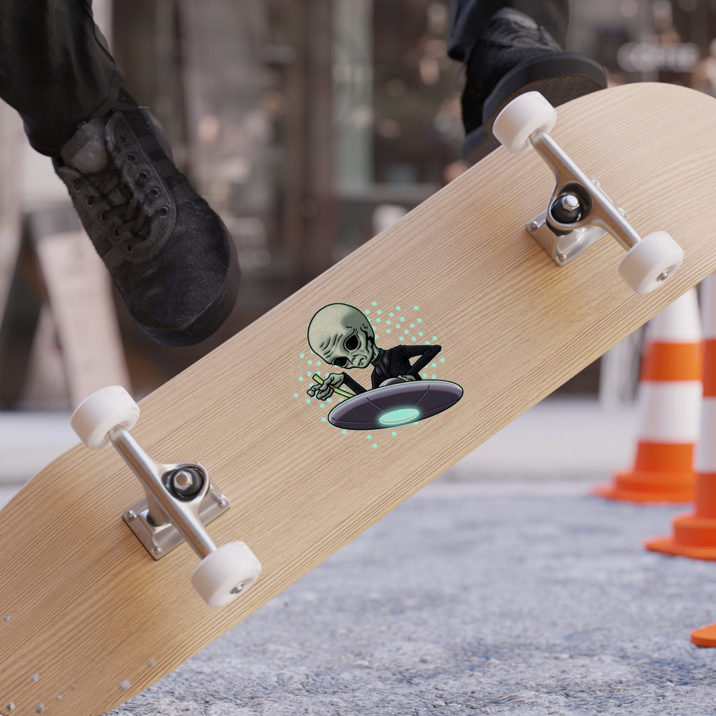 Skinny Bob - UFO Alien - Weatherproof Decal Sticker