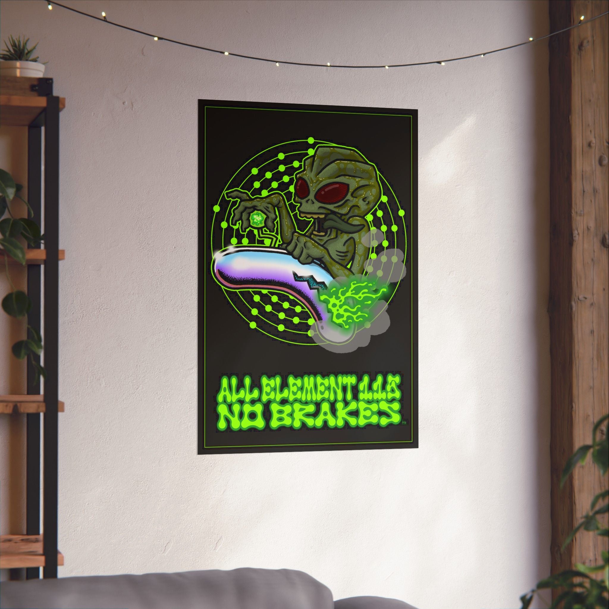 E.T. De Varginha - Element 115 - Blacklight Poster