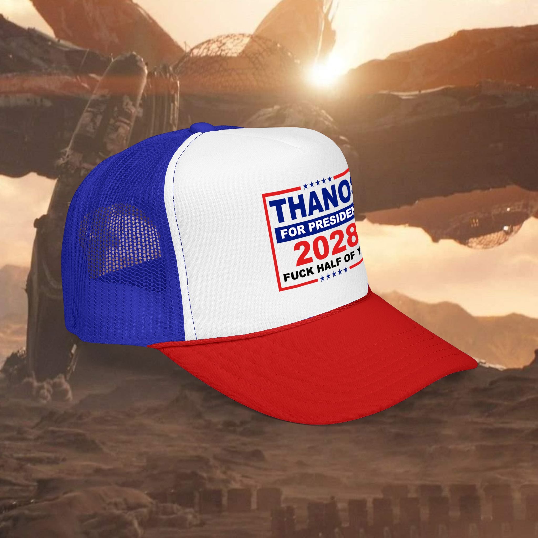 Thanos for President 2028 Bipartisan Foam Trucker Hat