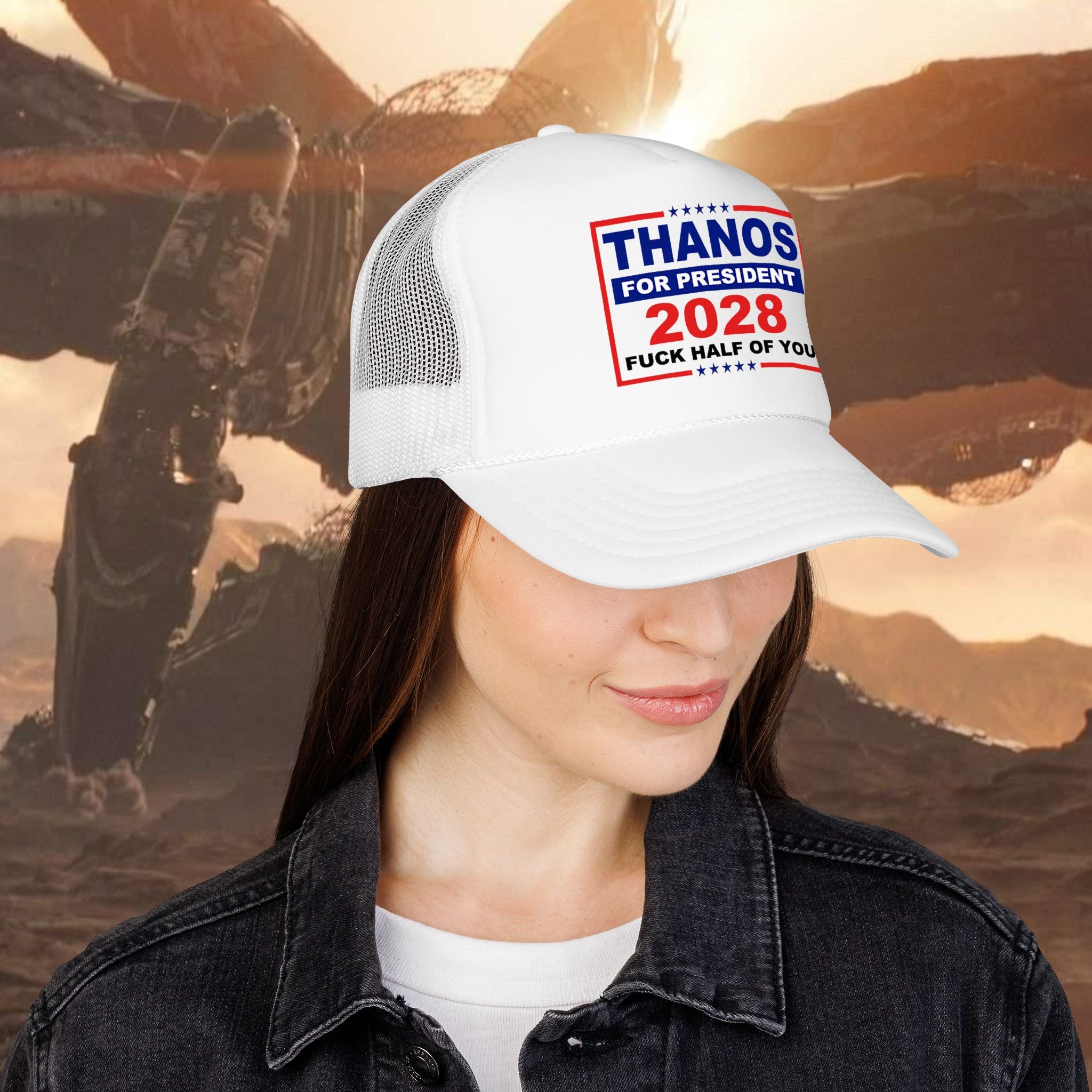 Thanos for President 2028 Bipartisan Foam Trucker Hat